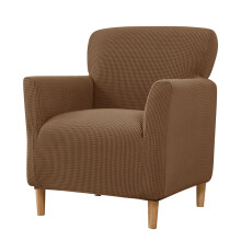 Stretch Chair Cover Polyester Corn Velvet Armchair-Dark Coffee