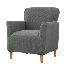 Stretch Chair Cover Polyester Corn Velvet Armchair-Dark Grey