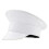 Shimmering PU Leather Marine Hat Dance Props Flat Top Hat-White 1