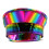 Shimmering PU Leather Marine Hat Dance Props Flat Top Hat-White 5