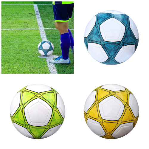 Football Training Balls Classical Traditional Panel Size 5-Blue 2