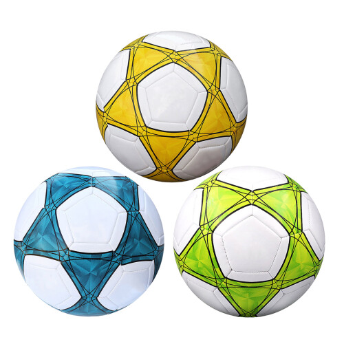 Football Training Balls Classical Traditional Panel Size 5-Blue 1