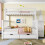 Bunk Beds, Double Space-Saving Kids Storage Bed with Staircase, White 3