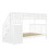 Bunk Beds, Double Space-Saving Kids Storage Bed with Staircase, White 6
