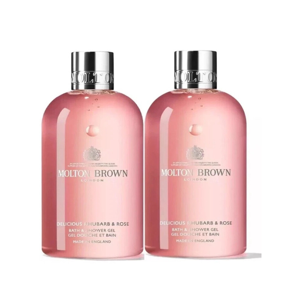 Molton Brown Rhubarb & Rose Bath & Shower Gel 2x300ml-image-OPC-PKGDZFK-NEW