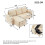 (Beige) 3 Seater L-Shaped Sofa Bed with Storage, USB & LED 3