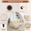 (Beige) 3 Seater L-Shaped Sofa Bed with Storage, USB & LED 5
