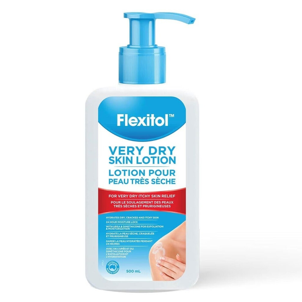 Flexitol Very Dry Skin Lotion 500ml | Intensive Moisturizer for Itchy, Flaky & Irritated Skin | Relief for Dryness, Suitable for Sensitive Skin