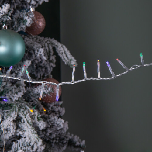 Premier 37.5m 1500 LED TreeBrights Christmas String Lights with Timer in Multi-Coloured on Clear Cable 1