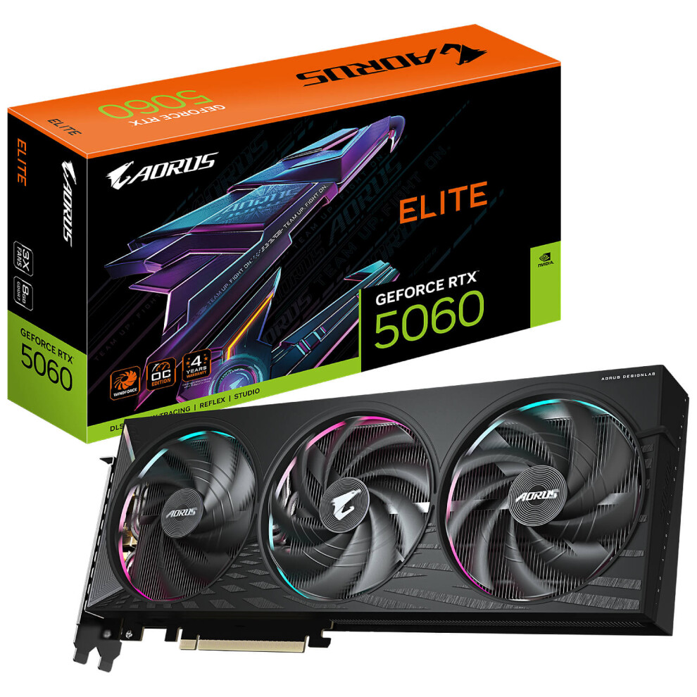Gigabyte Aorus Rtx 5060 Elite 8G Gv-N5060aorus E-8Gd Gddr7 Pcie 5.0X16