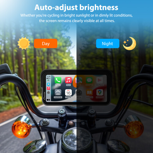 Carpuride W603 6.3 inch Carplay Motorcycle screen with Remote Control 2