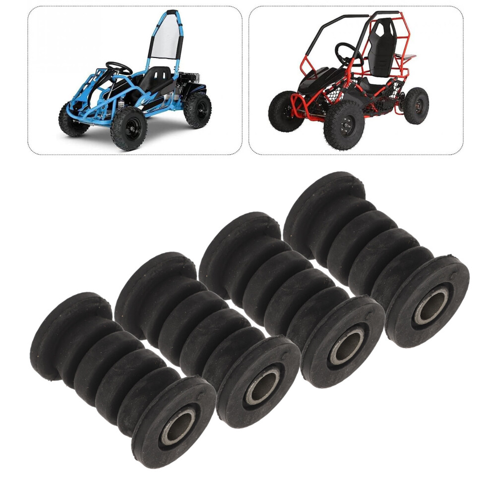 4 Pcs M10 Rubber Steel Alloy Swing Arm Bushings For Atv Scooter Go Kart 8421349531659
