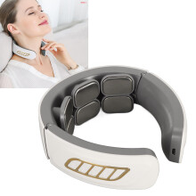 Portable Heated Electric Neck Massager with 6 Modes, 308g, White