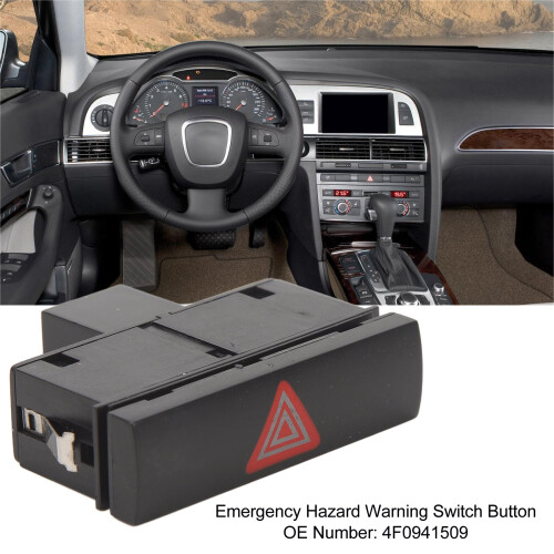 Emergency Hazard Flasher Switch 4F0941509 for A6 C6 RS6 2005‑2011 2
