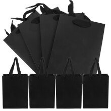 Worgeous 10 Pcs Solid Color Shopping Bag Bowls Speckle Child Black