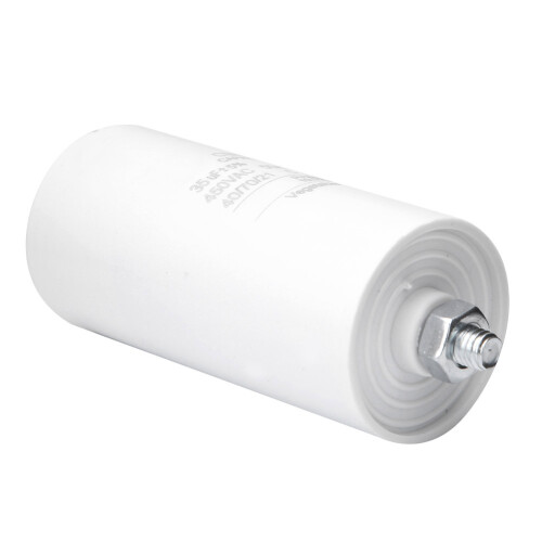 CBB60 450V 35uF Start and Run Capacitor with Nut for Washing Machine Motor, Durable Plastic Case