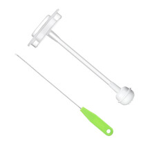 1 set wide diameter baby bottle straws for infant toddler use (white)