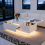 AINPECCA Led Lift Top Coffee Table With 2 Drawers White 1