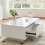 AINPECCA Led Lift Top Coffee Table With 2 Drawers White 10