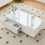 AINPECCA Led Lift Top Coffee Table With 2 Drawers White 11