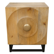 Handcrafted Solid Mango Wood Bedside Cabinet
