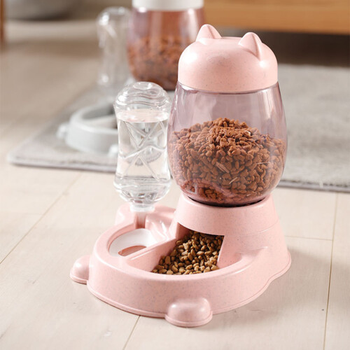 cat ear automatic water feeder for cats dogs grey 2