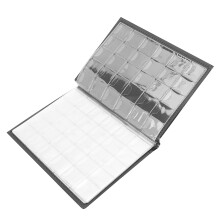 Münzhalterbuch mit 250 Fächern, 10 Seiten, braun – ideal zur Aufbewahrung von Münzen