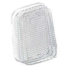 Stainless Steel Three Layer Grill Frame Silver 1pcs