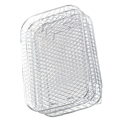 Stainless Steel Three Layer Grill Frame Silver 1pcs