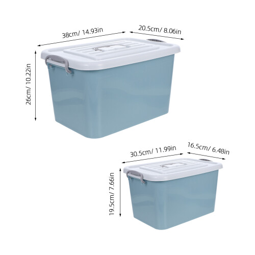 2pcs large plastic storage containers with lids for toys and blocks 1