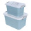 2pcs large plastic storage containers with lids for toys and blocks 10