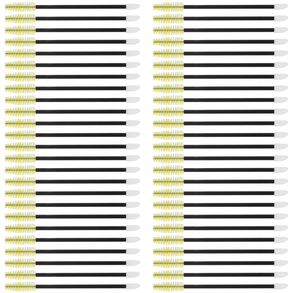 Aboofan 50Pcs Disposable Eyebrow And Eyelash Brushes Applicators