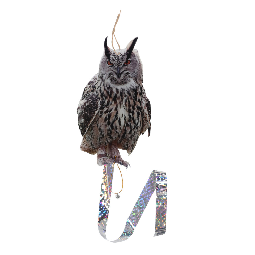 reflective owl hanging decoration dual sided bird deterrent garden patio-image-OPC-PKGGYN7-NEW