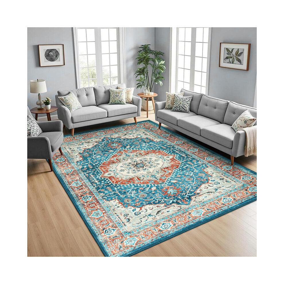 (11. Regal, 120 x 170cm) Imperial Rooms Cashmere Rug â Vibrant Oriental Design with Modern Twist | Ultra-Soft, Plush Feel | Non-Slip & Skin-Friendly-image-OPC-PKGGYQZ-NEW