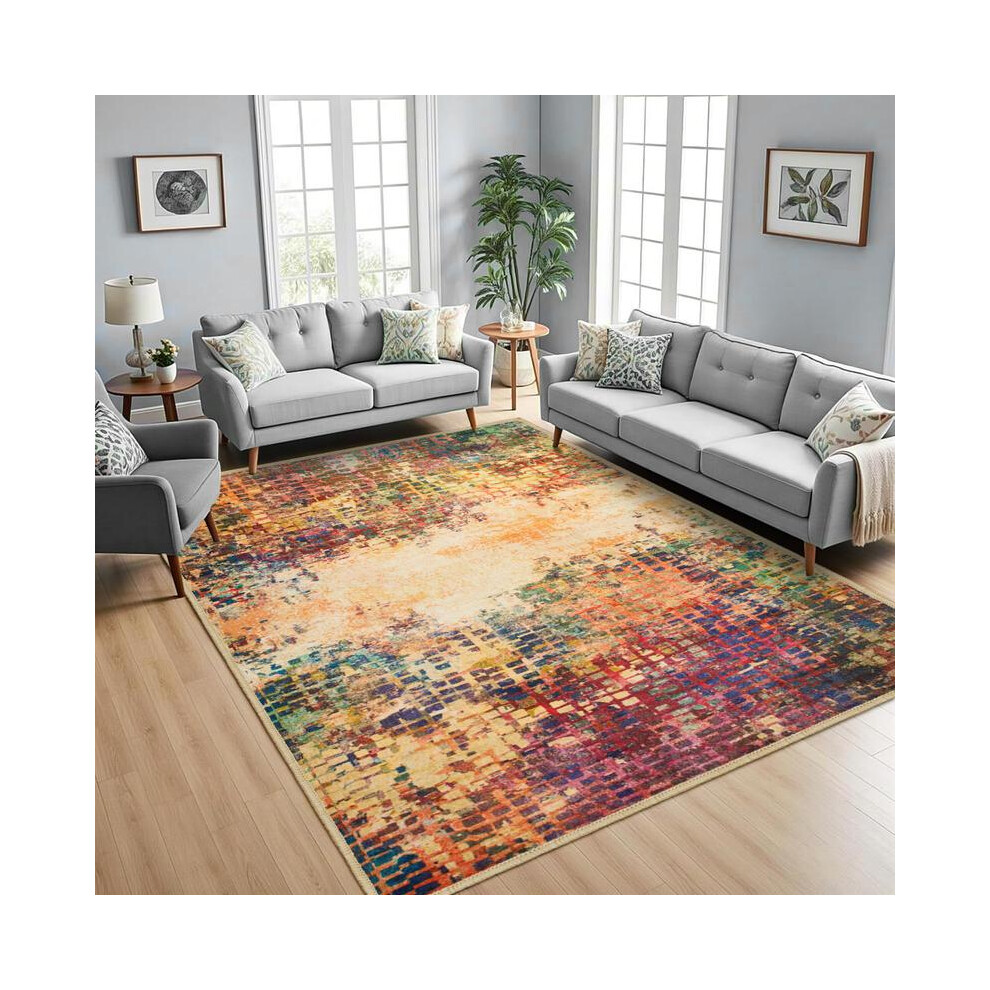 (13. Vibrant, 120 x 170cm) Imperial Rooms Cashmere Rug â Vibrant Oriental Design with Modern Twist | Ultra-Soft, Plush Feel | Non-Slip & Skin-Friend-image-OPC-PKGGYRV-NEW