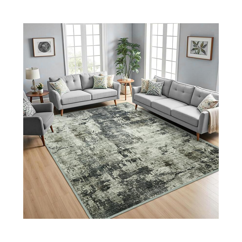 (14. Frost, 40 x 60cm) Imperial Rooms Cashmere Rug â Vibrant Oriental Design with Modern Twist | Ultra-Soft, Plush Feel | Non-Slip & Skin-Friendly |-image-OPC-PKGGYSJ-NEW