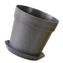 2pcs plant fiber flowerpot and saucer for home office use