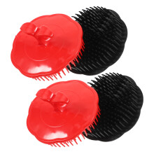 4pcs round plastic hair brush for scalp massage and detangling