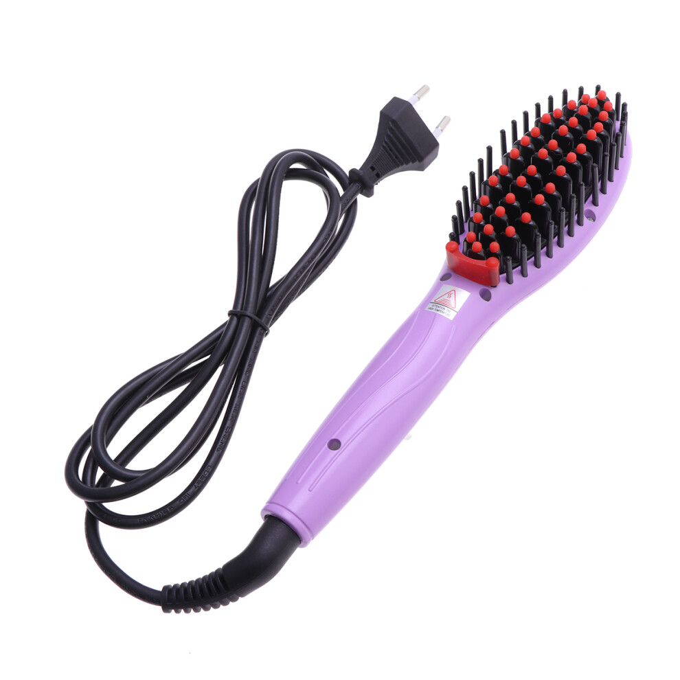 Ohphcall Purple Electric Ceramic Straightening Comb Anti-Scald Detangling
