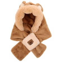 windproof thermal hood winter neck warmer cat ear hat with scarf