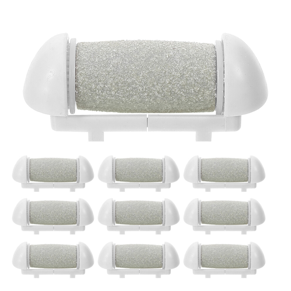 Happyyami Replacement Roller Heads 10Pcs For Electric Foot File Scrubber