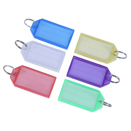 60 pz portachiavi con etichette per bagagli, 10 pezzi/ 2