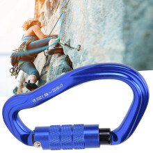 7075 Flugzeug-Aluminium Karabiner D-Ring Sicherheitsverschluss zum Klettern, Camping - Blau