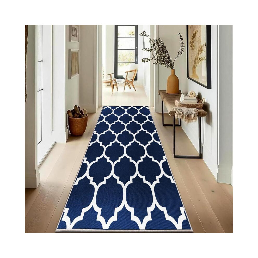 (9.AVA NAVY, 60x220 ( Standard Runner )) Imperial Rooms Printed Runners Living Room â Printed Area Runner for Bedroom â Modern Design Printed Runn-image-OPC-PKGH6WK-NEW