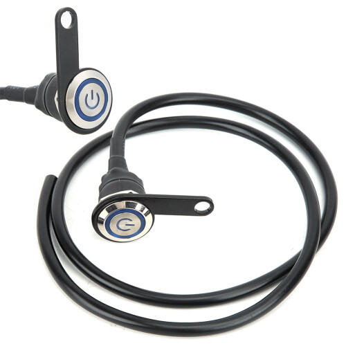 Motorcycle Handlebar Switch with Blue LED, Stainless Steel, 50x60cm 2