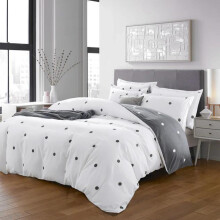 (Polka Dot , Super King (260 Width x 220 Length)) Imperial Rooms Printed Reversible Duvet Cover with 2 Piece Pillow Case, Printed Quilt Cover Set ,3 Counts/set Soft Set For Bedroom