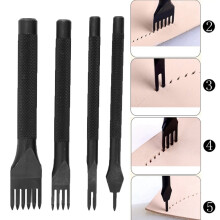 4 Stück Spiesshobel-Set Lederhandwerkswerkzeuge, 3 mm, Eloxiert Schwarz