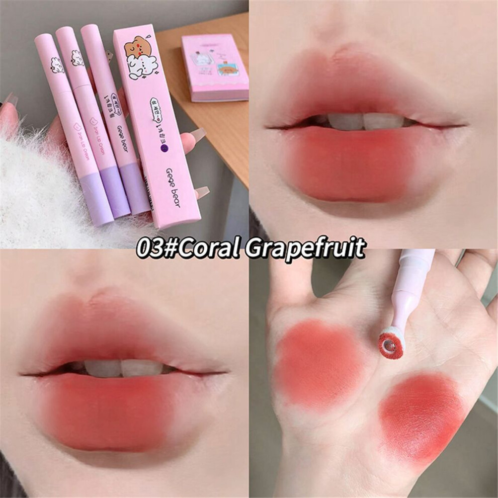 (Type#3) Gege Bear Velvet Fog Iron Lip Cream Not Easy To Stick Cup Air Cushion Lip Cream-image-OPC-PKGH99D-NEW