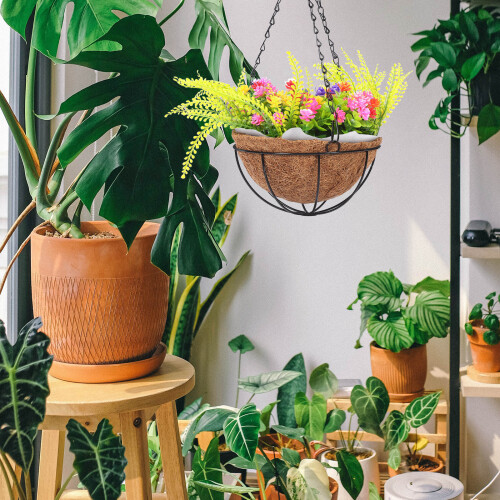 2Sets Multi Coconut Fiber Planter Liners Soft Breathable Basket Liners 2