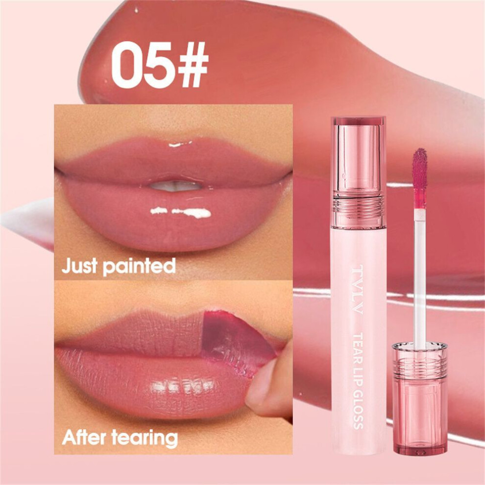 (Type#5) Tvlv Tear-off Lip Gloss In 5 Colors, Waterproof, Moisturizing, Easy To Color,-image-OPC-PKGHC9W-NEW